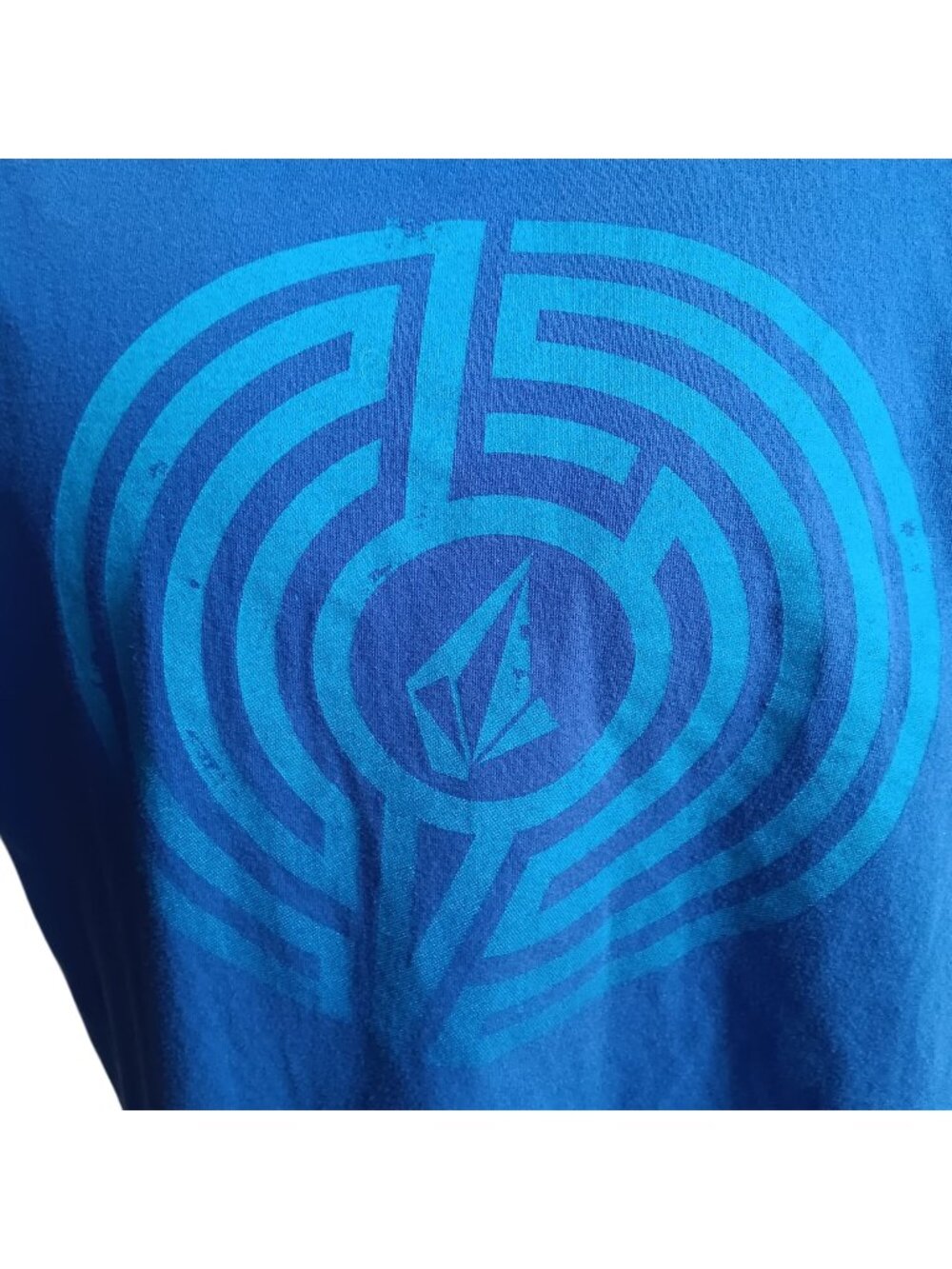 Shifter Logo Mens Volcom T-shirt Large Short Sleeve Crewneck T-Shirt Blue L